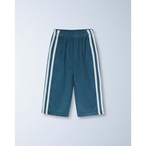 twin stripe terry pant | ocean
