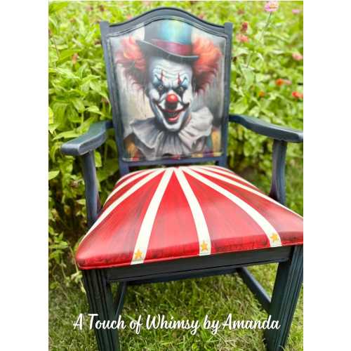 Creepy Clown Painted Horror Chair