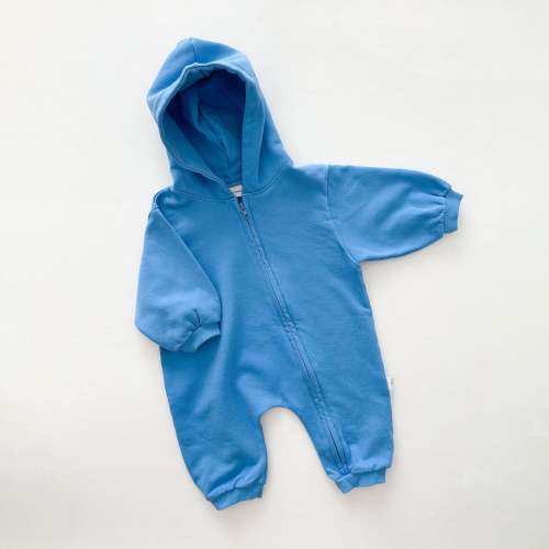 [At Noon Original Design] Baby Pigment Dyed Zip-Up Hoodie Jumpsuit (3m