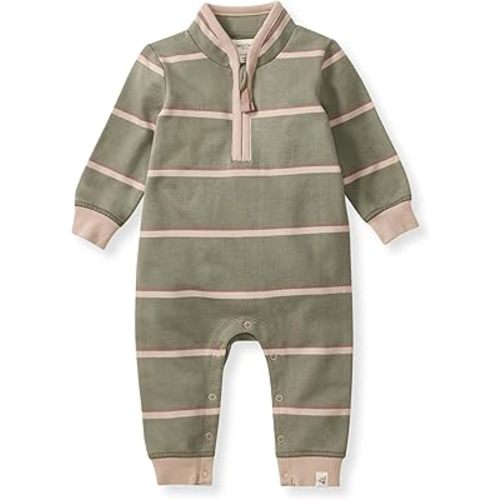 Burt's Bees Baby baby-boys 100% Organic Cotton One-piece Long Sleeve High Neck Jumpsuit Coveralls