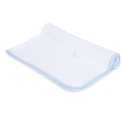 Silly Goose Receiving Blanket - Light Blue