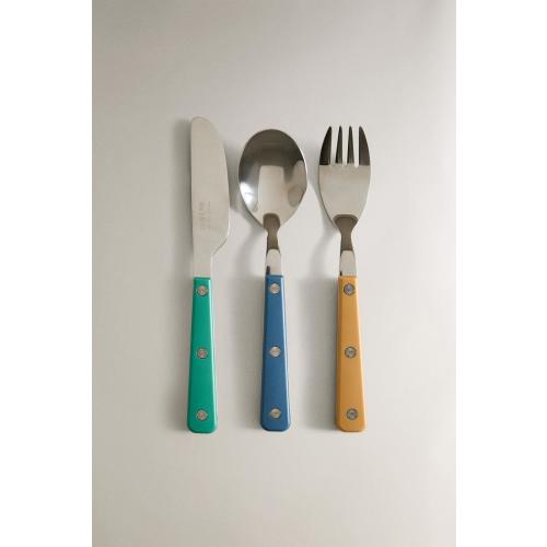KIDS' COLORED FLATWARE SET