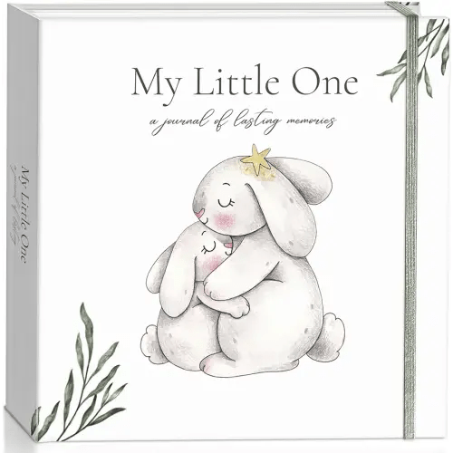 Baby Books Keepsake 9.76 x 8.94 x 1.26 inches, Pregnancy Planner for three years, Pregnancy Journal Memory Book with ring clips included, Pregnancy Book Memory Book wonderful white design