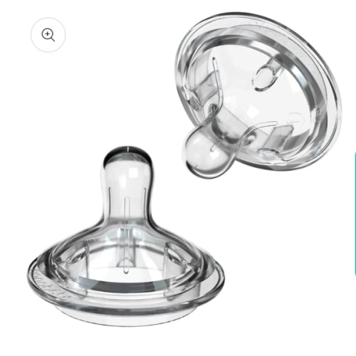 Anti-Colic Silicone Baby Bottle Nipples, 2-Pack – Nanobébé