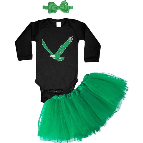 Eagle - Philly Sports Baby Bodysuit + Tutu Skirt + Bow Headband Set
