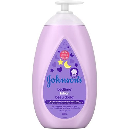 Johnson's Baby bedtime moisturizing lotion and cream for dry skin, 800ml