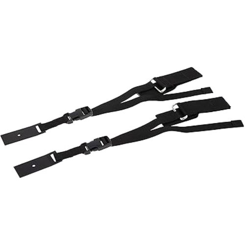 QuakeHOLD! Universal Flat Screen TV Safety Straps, Nylon Anti-Tip Adhesive Straps, Earthquake Protection, For TVs and Furniture, Child Proofing for Home Safety, Easy Installation, Black, 1 Pack