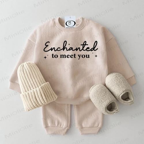 ENCHANTED TO MEET YOU Baby Sweatshirt 2-piece Set