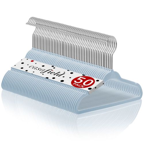 Casafield 11" Velvet Baby Hangers for Infant & Toddler Clothes, Set of 50