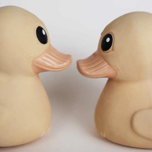 Mini Rubber Gooseling Bath Toy - Sand