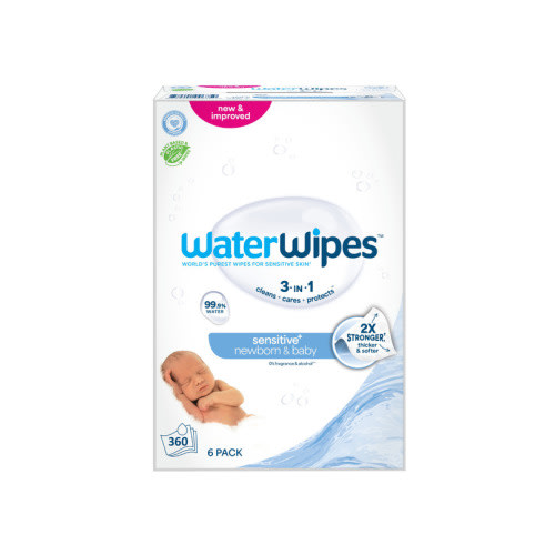 WaterWipes Sensitive+ Newborn & Baby Wipes Unscented & Hypoallergenic
