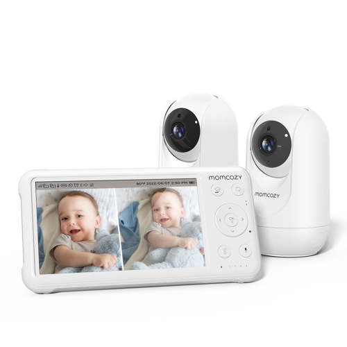 Momcozy Video Baby Monitor, 1080P 5" HD Baby Monitor with Camera and Audio, Infrared Night Vision, 5000mAh Battery, 2-Way Audio, Wide-angle View Temperature Sensor Lullabies - Walmart.ca