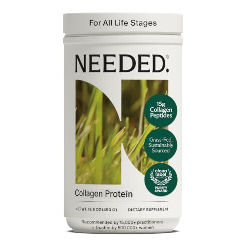 Needed. Hydrolyzed Collagen Protein Powder | Expert-Backed & Clean Sourced | Supports Skin, Hair, Joints | Grass-fed, Pasture-Raised, Hormone-Free | 1lb