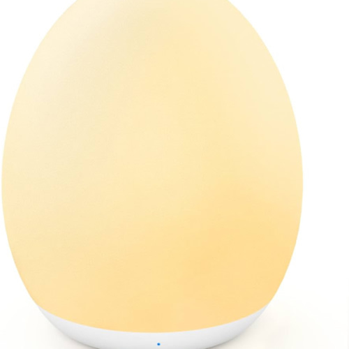 MediAcous Night Light for Kids, Baby Egg Light for Nursery, 7 Colors Changing & Stepless Dimming, Soft Silicone Touch Night Lamp with 1 Hour Timer, Rechargeable Nursery Night for Breastfeeding
