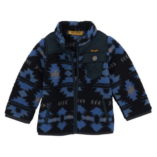 Wrangler Infant Boys' Southwestern Print Sherpa Zip Jacket
