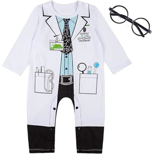 LENSOUS Baby Boys' Doctor Costume Bodysuit