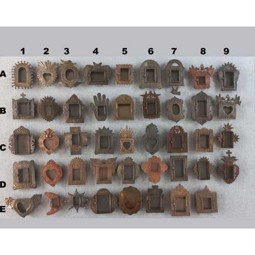 TIN NICHO SET wholesale, punched tin, handmade in Mexico, Mexican artisanal handcrafted handmade