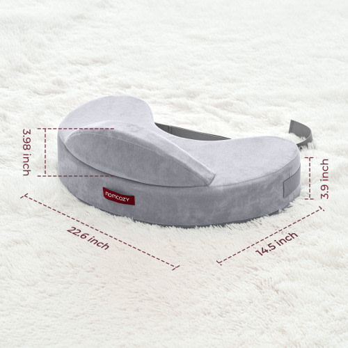 Upgraded Adjustable Nursing Pillow - Grey