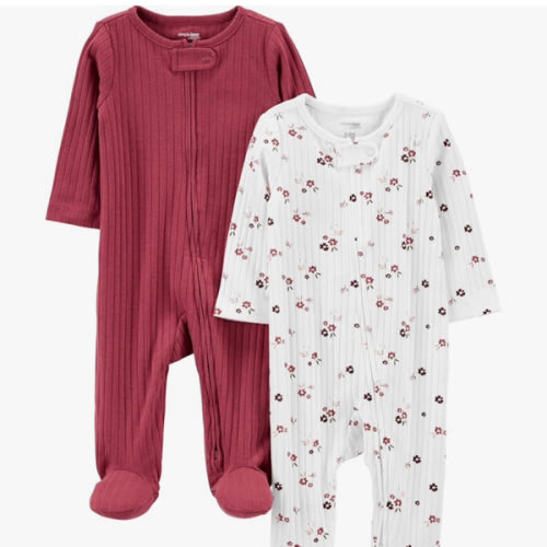 Simple Joys by Carter's Baby Boys' 2-pack 2-way Zip Textured Sleep and Play