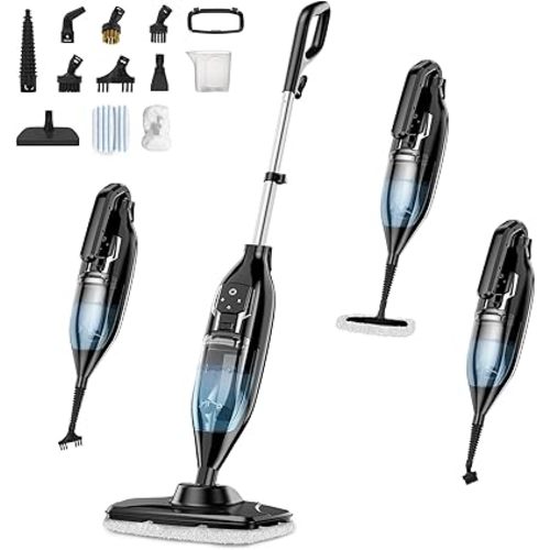 Steam Mop, 12-in-1 Powerful Handheld Steam Cleaner Detachable Steam Mops for Floor Cleaning, 550ML Removable Tank, 23FT Power Cable, MultiPurpose Steamer for Hardwood, Tile, Grout, Furniture