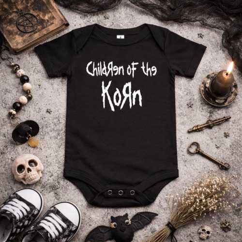 Children of the Korn Nu Metal Baby Onesie, Rocker Infant Outfit