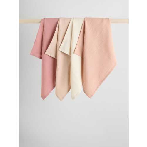 Pink Baby Muslins Cloths 4 Pack