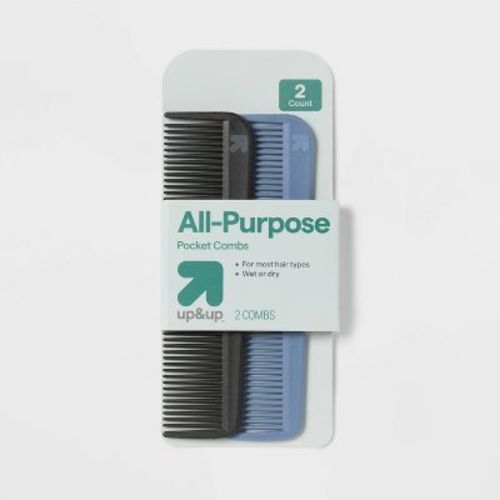 Pocket Styling Comb - 2pk - up&up™: Hair Styling, All Hair Types, Plastic