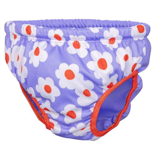 Puddle Jumper AquaStar Fabric Toddler Swim Diaper, Reusable, UPF 50+, Flowers, Ages 1+