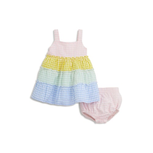 Gingham Tiered Cotton Sundress & Bloomers Set, 0-3M
- Only a few left