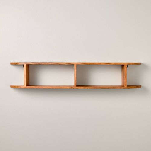 Rounded Edge Two Tier Wood Shelf - Hearth & Hand™ with Magnolia