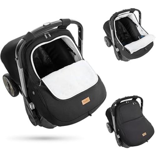 Winter Baby Car Seat Cover, Infant Car Seat Cover for Boy Girl, Black