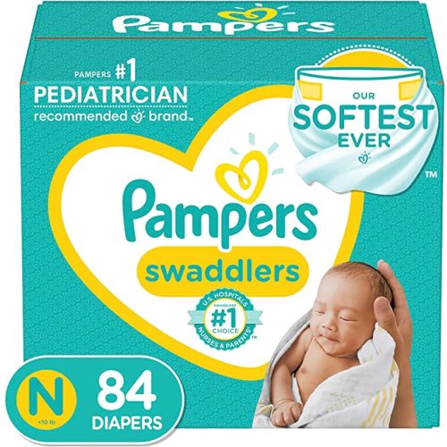Pampers Swaddlers Newborn Diaper Size 0 84 Count - Size 0 (84 Count)