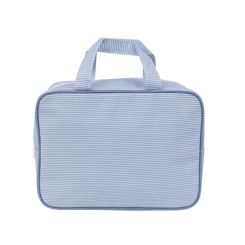 The Take It Tote in Navy Mini Stripe