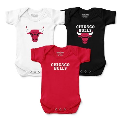 Chicago Bulls Chad & Jake Infant Three-Pack Bodysuit Set