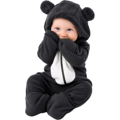 Cuddle Club Fleece Baby Bunting Bodysuit Hoodie, Newborn - 5T