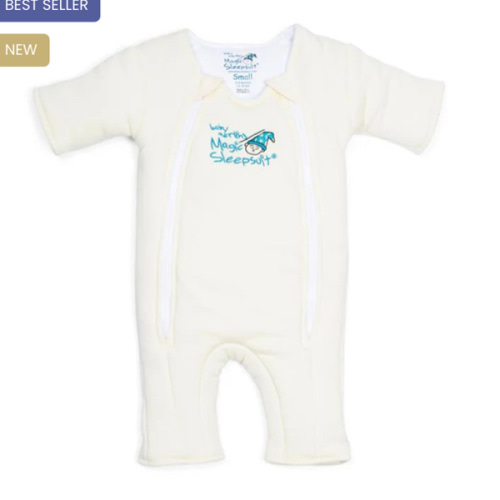 Cream Baby Merlin’s Magic Sleepsuit | Soft 100% Cotton Infant Sleepsuit