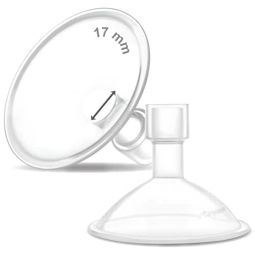 Maymom MyFit Crater Series 17mm Two-Piece Design Small Breastshield Compatible with Medela Breast Pump Parts; Replace Shields; Fit Flex Connector; 2pc