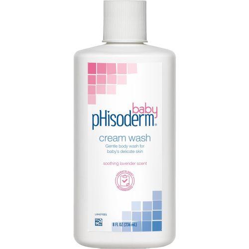 pHisoderm Baby & Newborn Cream Wash, pH Balanced, Lavender Scent, Gentle & Moisturizing with Vitamin E & Sunflower Oil, Free of Soap, Parabens, Sulfates & Dyes, 8 Fl Oz (Pack of 3)