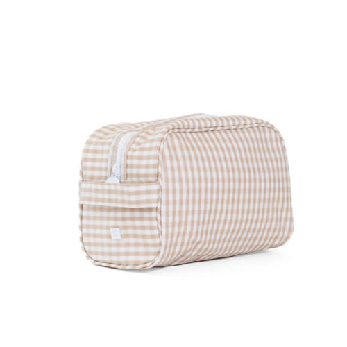 Stowaway Dopp Bag - Gingham Khaki