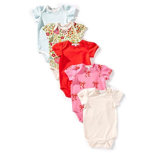 Adventurewear 360 Baby Girls Knit Floral 5-Pack Bodysuits Set
