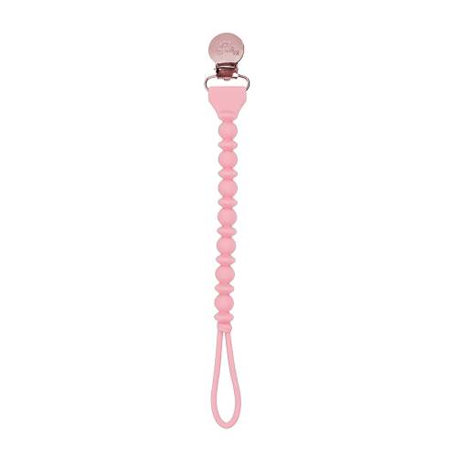 Sweetie Strap™ - Silicone One-Piece Pacifier Clips - Beaded / Pink or Neutral Toast