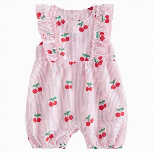 JUMEYU New Born Clothes Baby Girl Baby Girl Clothes Infant Outfit Summer Romper Jumpsuit Overall Skirt Clothing Set 0 3 6 9 12 18 24 Months (Light Pink,6-12 Months)