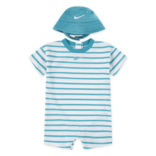 Newborn Baby Nike Short Sleeve Romper & Bucket Hat 2-Piece Set