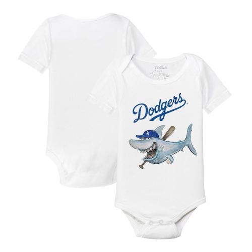 Infant Los Angeles Dodgers Tiny Turnip White Shark Bodysuit