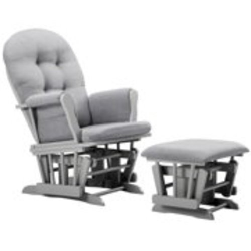 Angel Line Windsor Glider and Ottoman, Gray w/ Gray Cushion