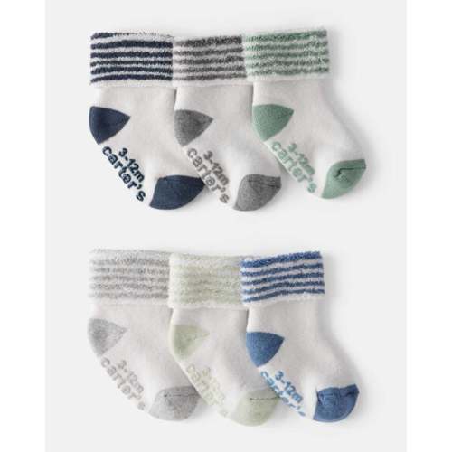 Baby Boy 6-Pack Striped Ankle Socks | Carter's
