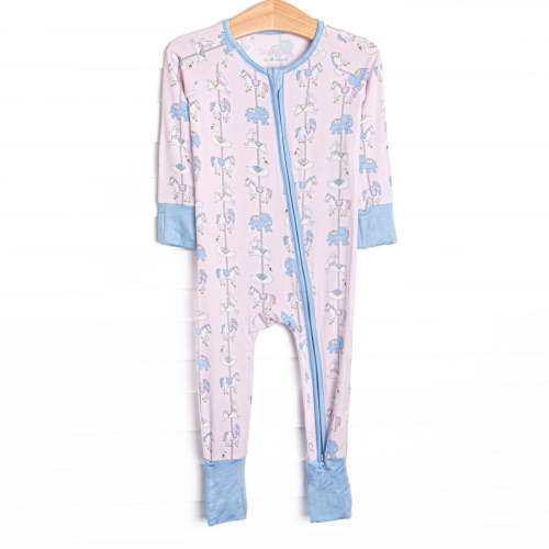 Classic Carousel Bamboo Zippy Pajama, Pink – Stitchy Fish