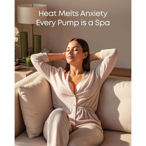 eufy Security Heated Wearable Breast Pump S1 Pro, Slim Hands-Free with Industry-Leading HeatFlow Tech, Wireless Charging Case, App-Controlled OptiRhythm, Hospital-Grade Suction, in-Bra Use