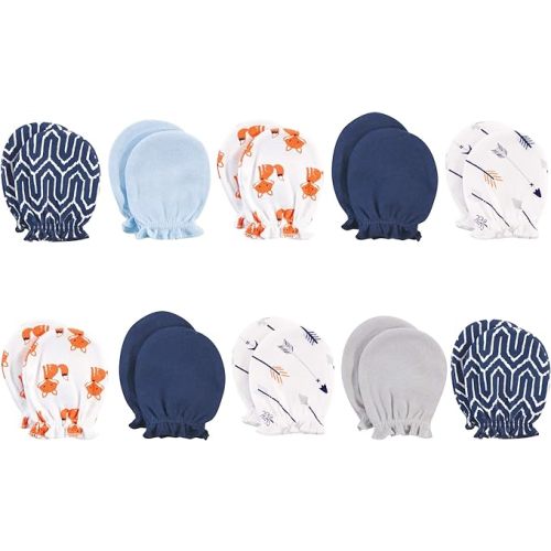 Hudson Baby Baby Hudson Baby Unisex Baby Cotton Scratch Mittens, Pink Clouds, One Size