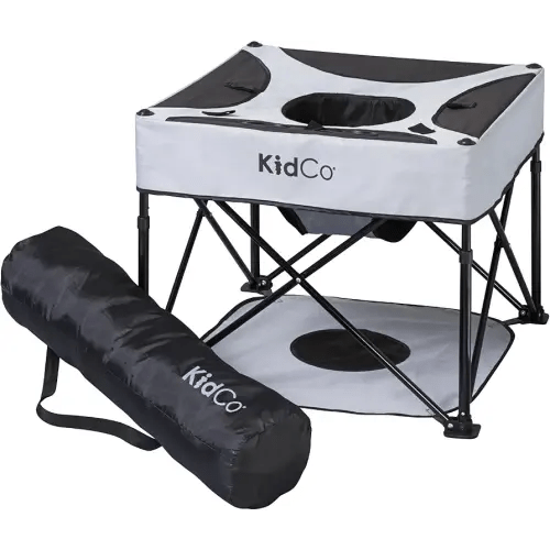 KidCo - GoPod Adjustable Height Travel Activity Seat with Floor Mat, Portable Baby Chair, Baby Activity Center (Midnight)